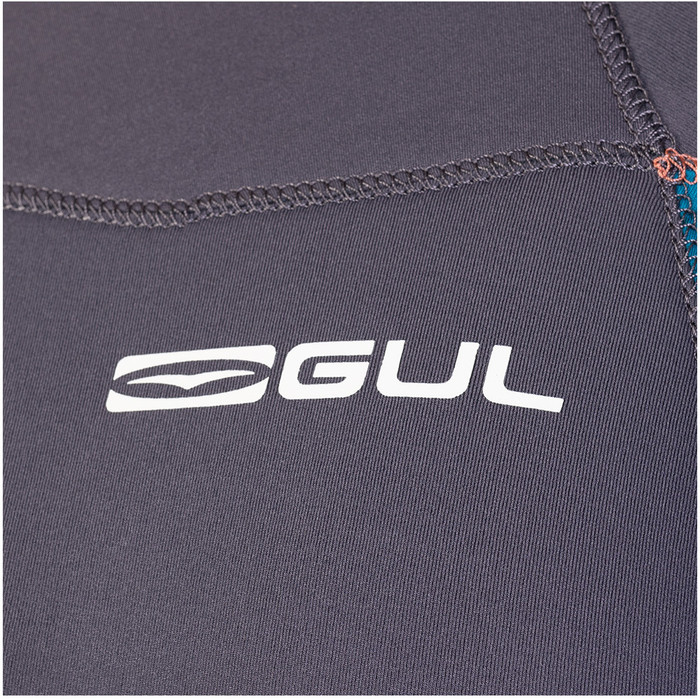 2024 Gul Dames Response 4/3mm Gbs Rug Ritssluiting Wetsuit RE1248-C1 - Grey / Marbel